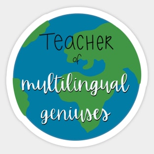 Multilingual Teacher Sticker